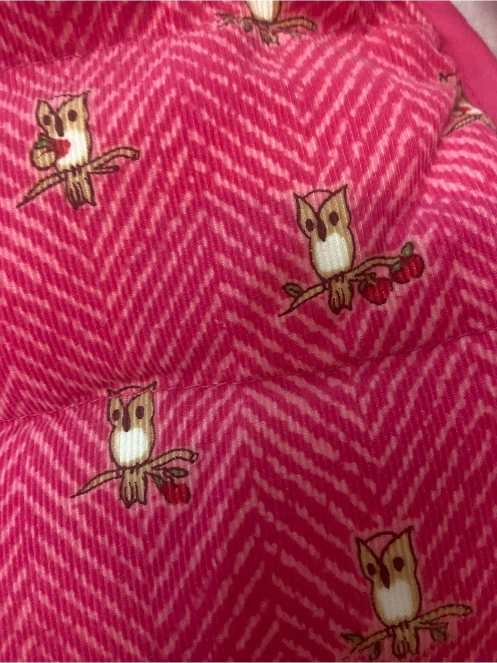 Lilly Pulitzer Girls Reversible Puffer Vest Pink Owl Print Stripe 39328
